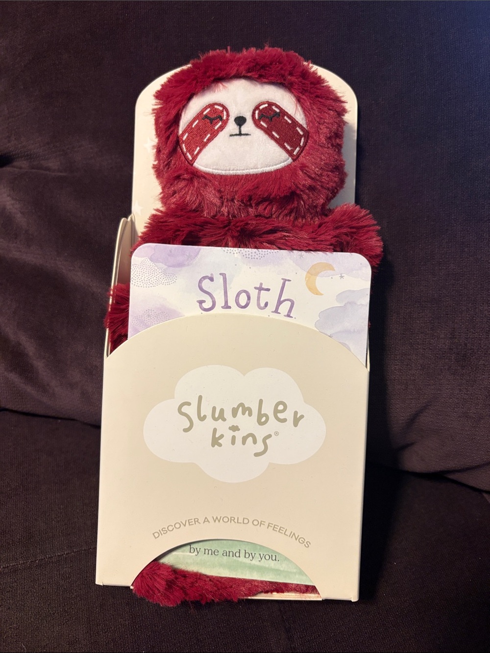 Slumberkins Red Sloth Plush Buddy - new In Box